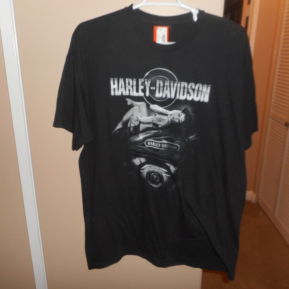 Harley Davidson Dark Tattoo Reflective T-Shirt NWT